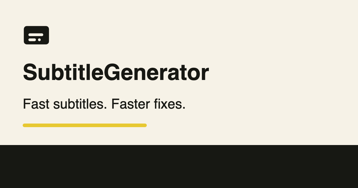SubtitleGenerator