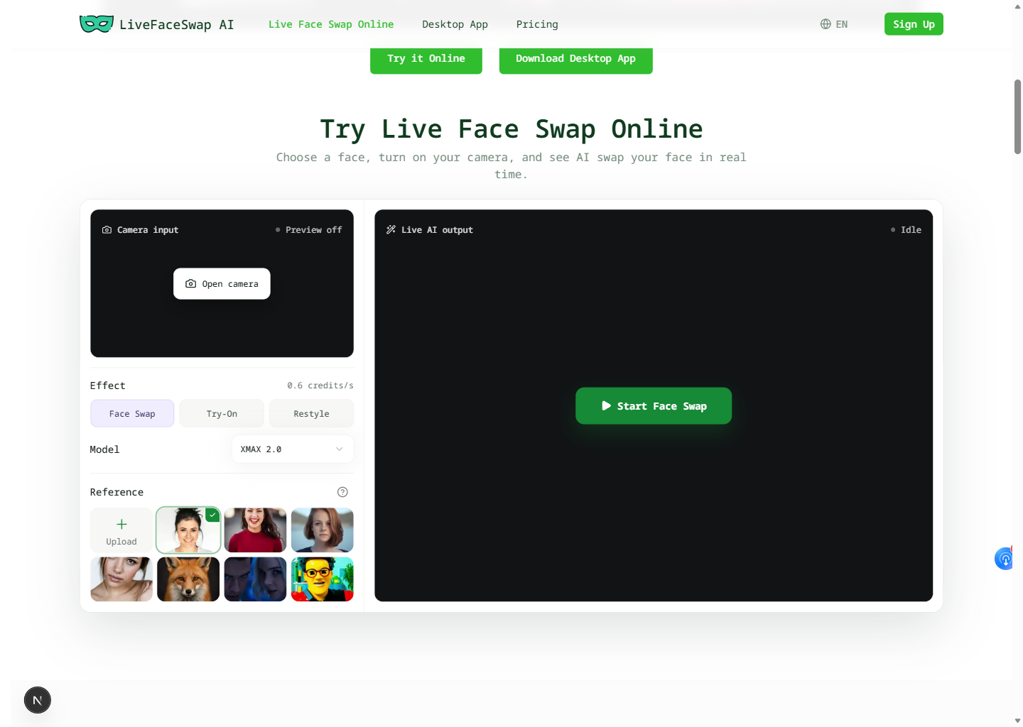 Live Face Swap for Streaming & Video Calls | Try It Online